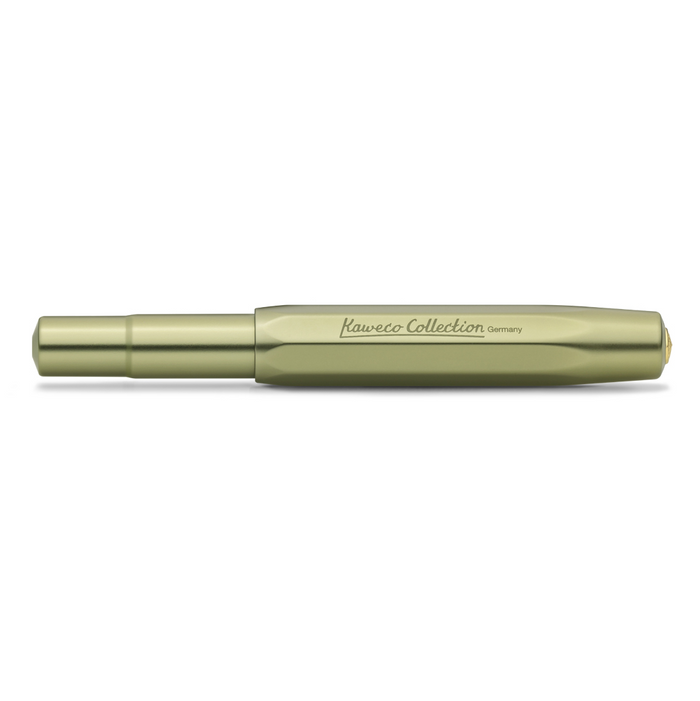 Kaweco Olivine Aluminum Sport Fountain Pen, Fine Nib