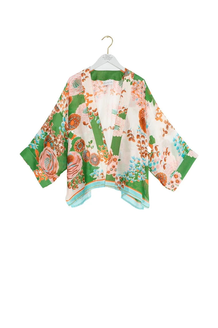 Kitsch Bouquet Green Kimono