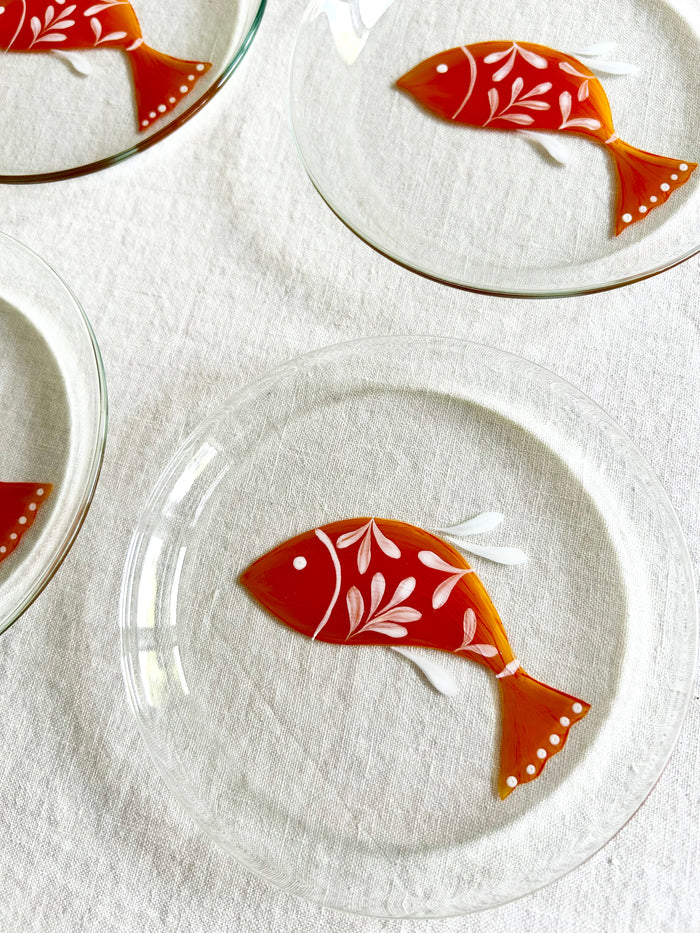 La Playa Bread Plate / Coasters  S/4 - Coral