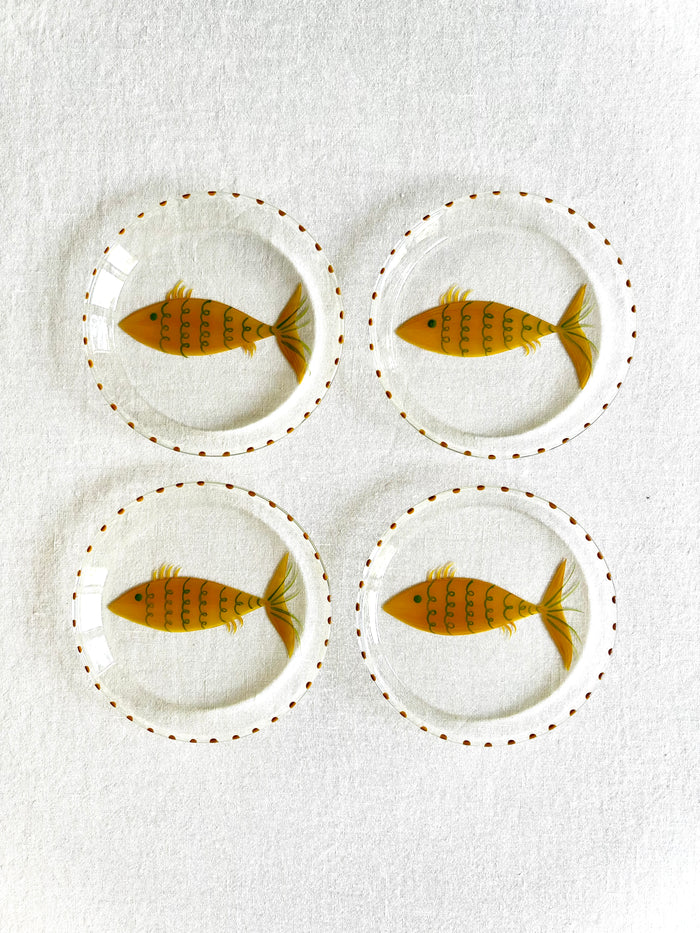 La Playa Bread Plate / Coasters  S/4 - Yellow