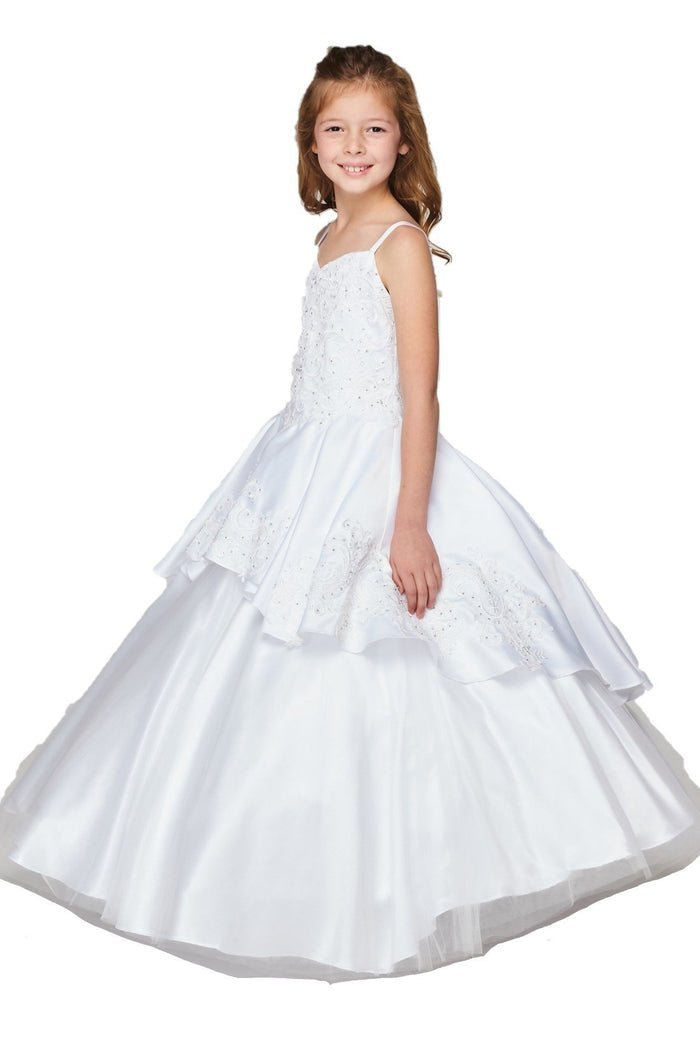 Lace Corset Satin Tulle Girl Mini Quince by Cinderella Couture USA AS8008