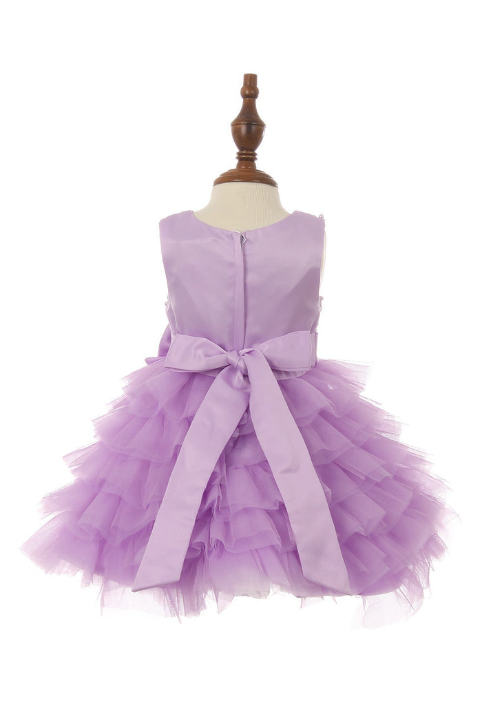 Lace Tulle Sequins Pearl Girl Baby Dress by Cinderella Couture USA AS9075B