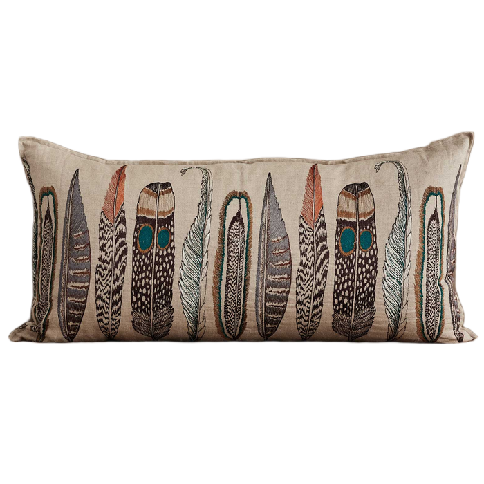 Large Feathers Lumbar Pillow