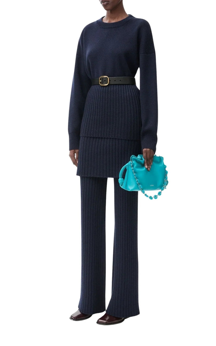 Loewe Layered - Skirt Flared - Leg Mid - Rise Wool Trousers - Runway Catalog