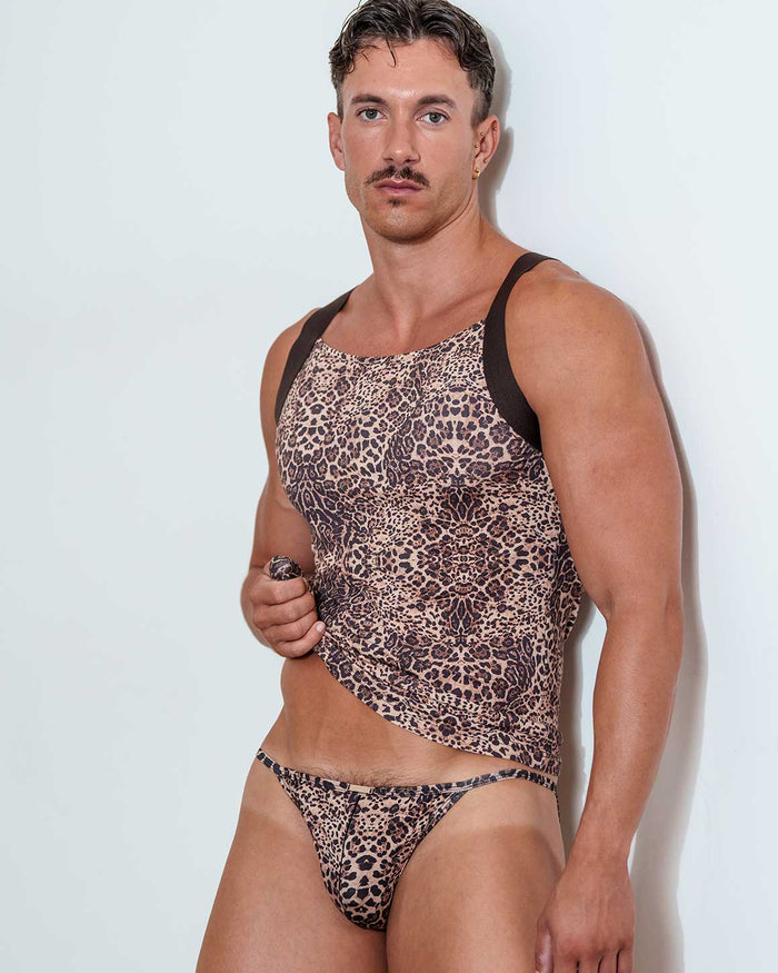 Liam Strap Leopard Briefs