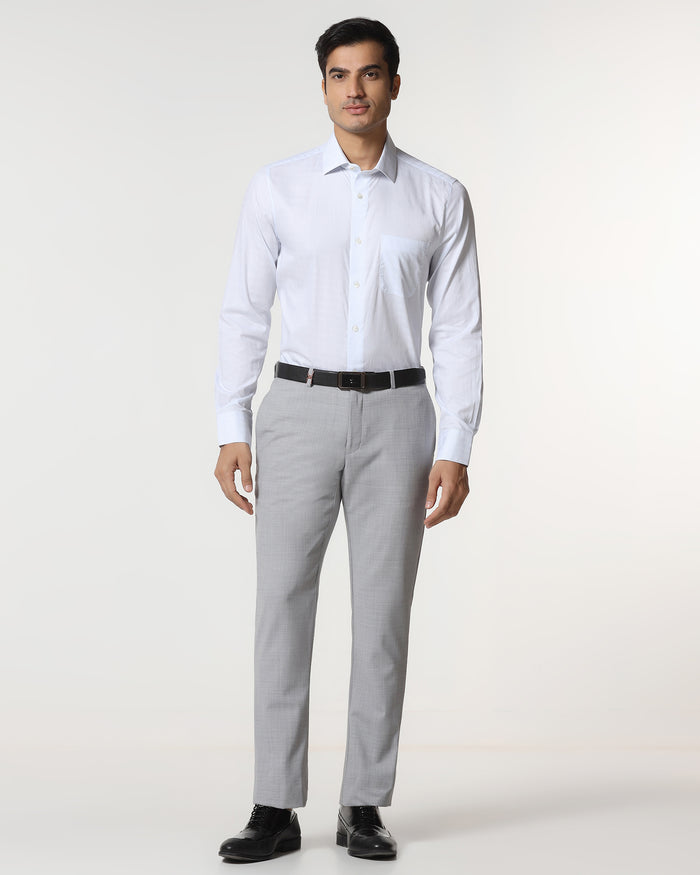 Light Blue Luxe Jacquard Shirt - Lyric