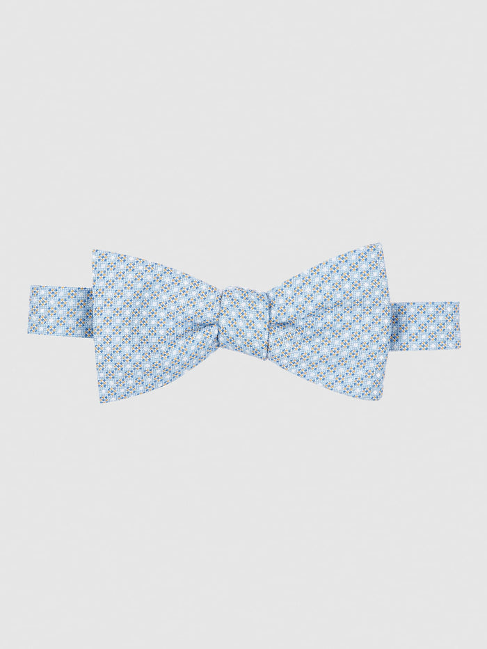 Light Blue Printed Bow Tie