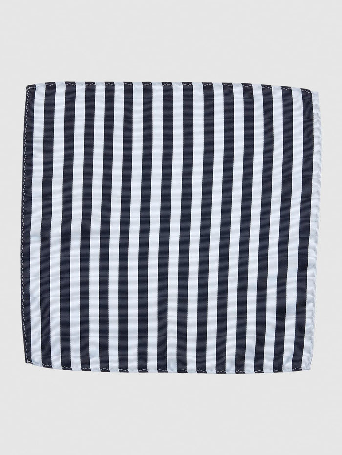 Light Blue Striped Bow Tie