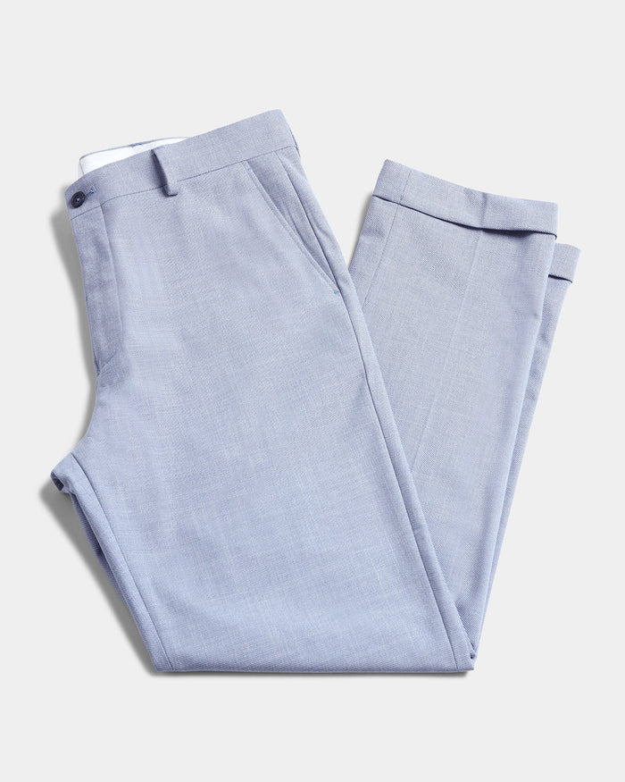 Light Blue Textured Trouser - Marta