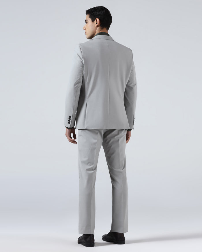 Light Grey Two Piece Solid Suit - Hedra