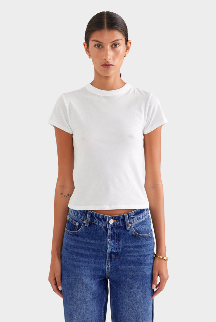 Lightweight Cotton Baby Tee - White