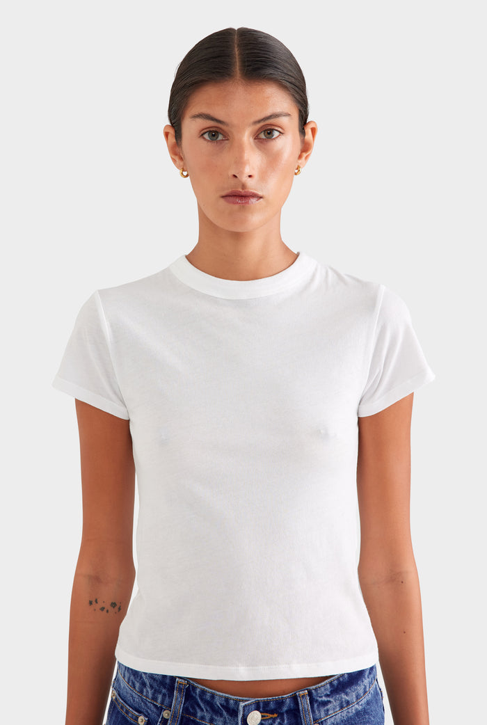 Lightweight Cotton Baby Tee - White