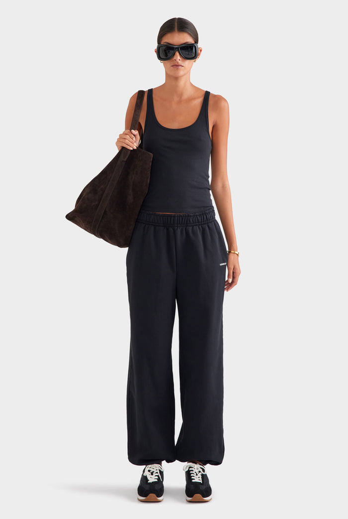 Lightweight Cotton Tank - Black