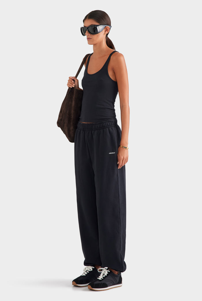 Lightweight Cotton Tank - Black