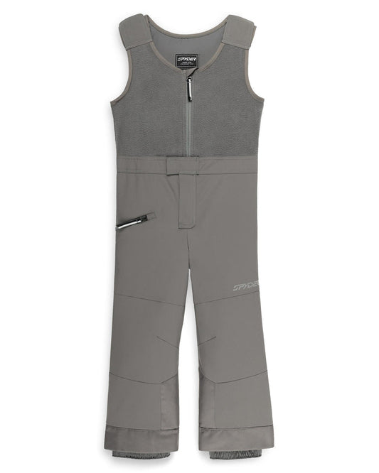 Gray bib overalls on a white background