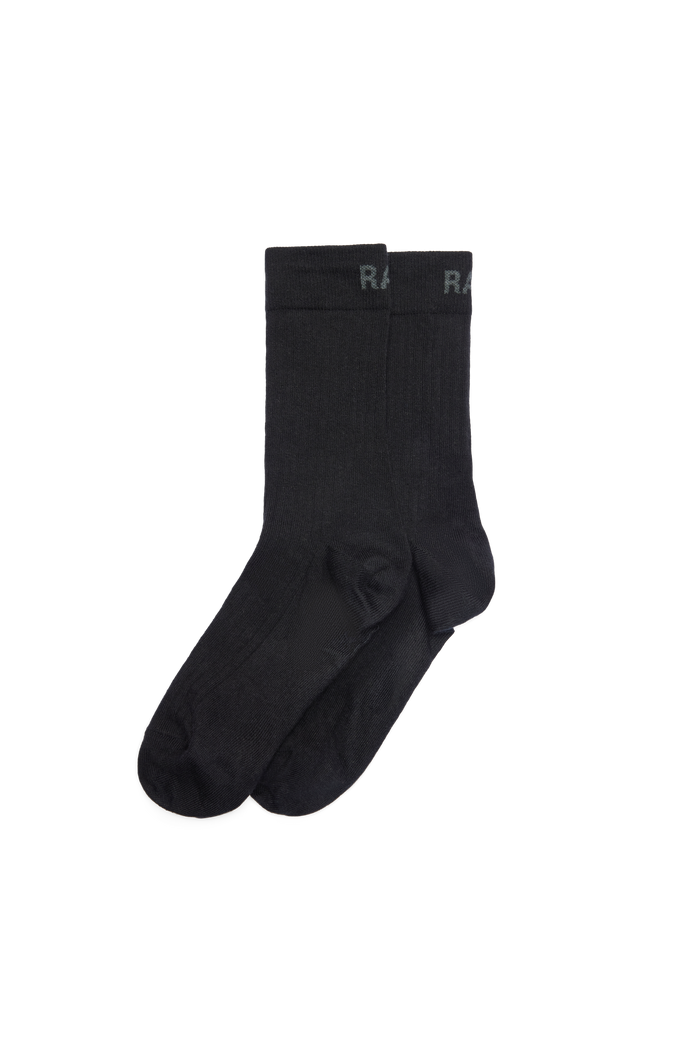 RAINS Logo Socks 2-Pack Black/Black Socks