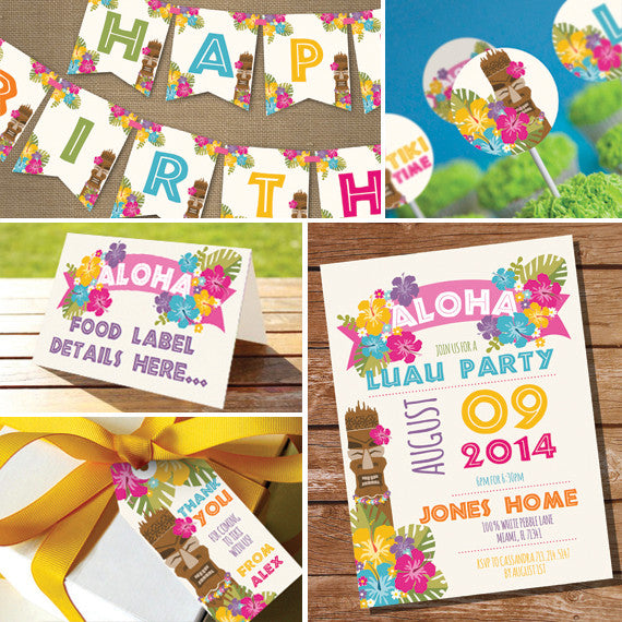 Luau Hawaiian Party Decorations | Tiki Beach Party Decor