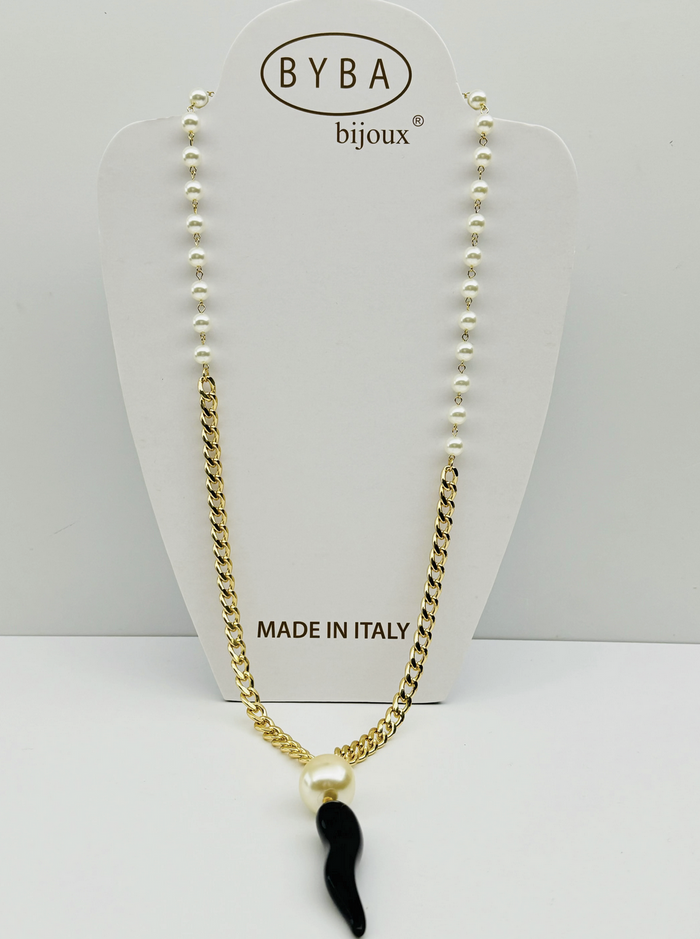 Lucky Horn Long Necklace