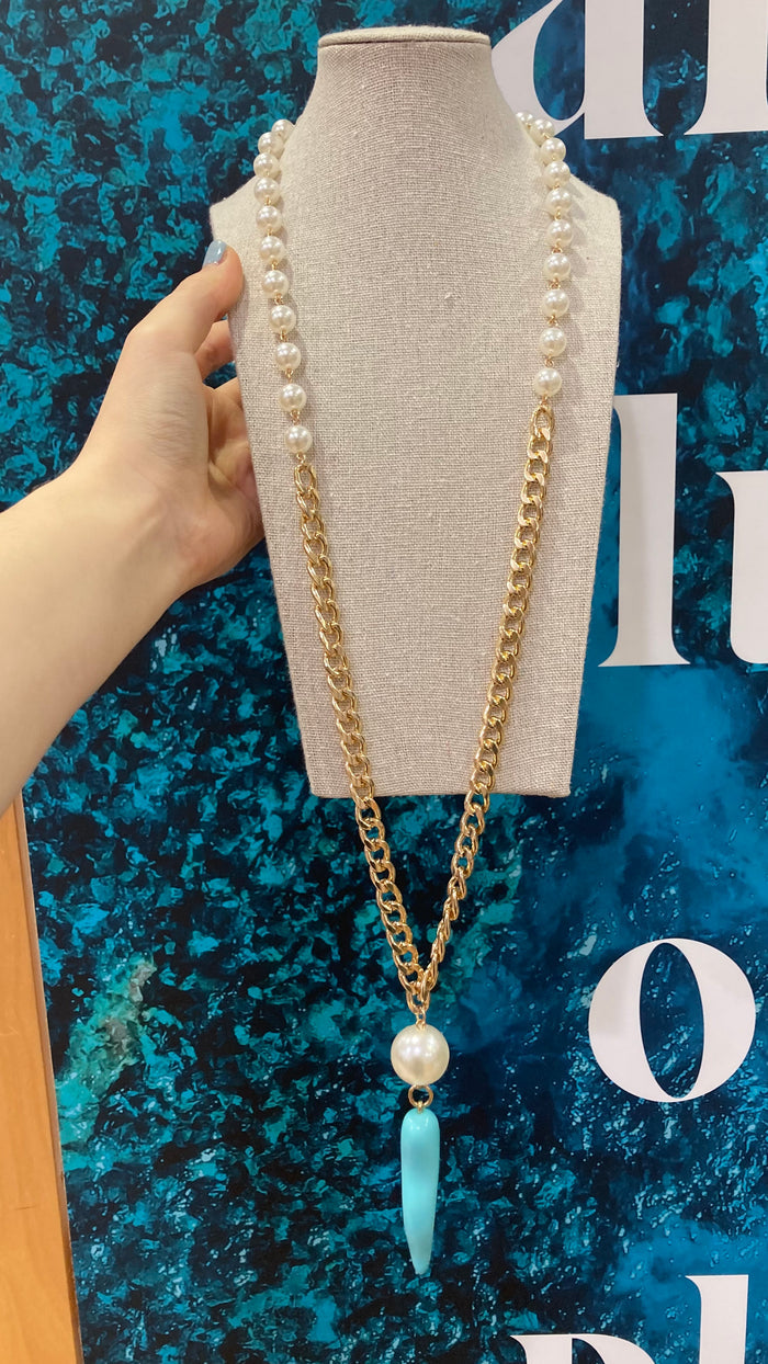 Lucky Horn Long Necklace