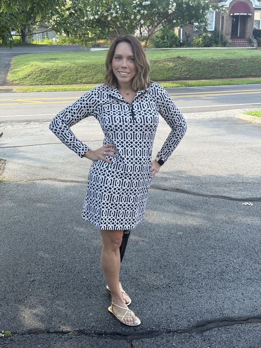Lulu-B UPF 50+ Long Sleeve 1/4 Zip Travel Dress