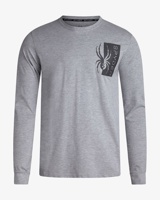 Men's Split Logo Long Sleeve - Heather Grey