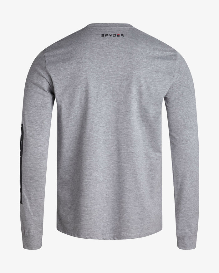 Men's Split Logo Long Sleeve - Heather Grey