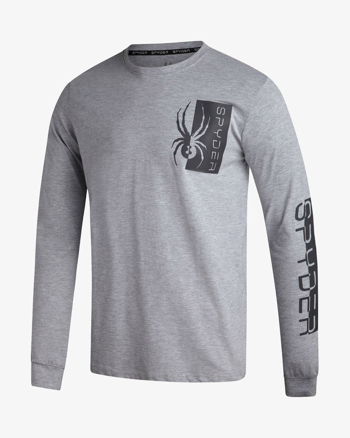 Men's Split Logo Long Sleeve - Heather Grey