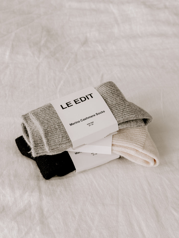 Merino Cashmere Lounge Socks Marle