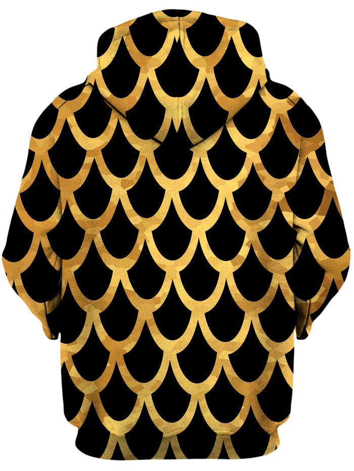 Mermaid Scales Gold Unisex Zip-Up Hoodie Sartoris Art Epic Hoodie