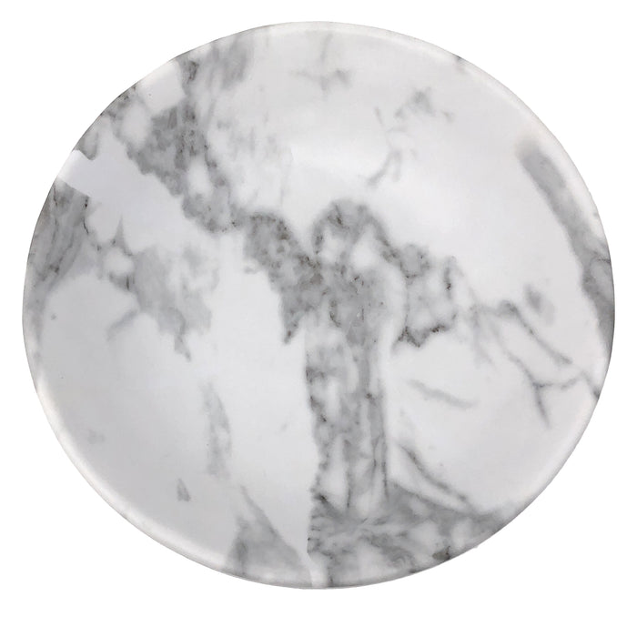 Merritt White Marble Pattern Melamine Salad Soup Cereal Bowl