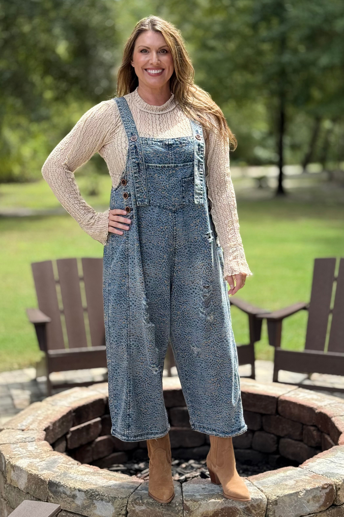 Midnight Trail Washed Denim Overalls