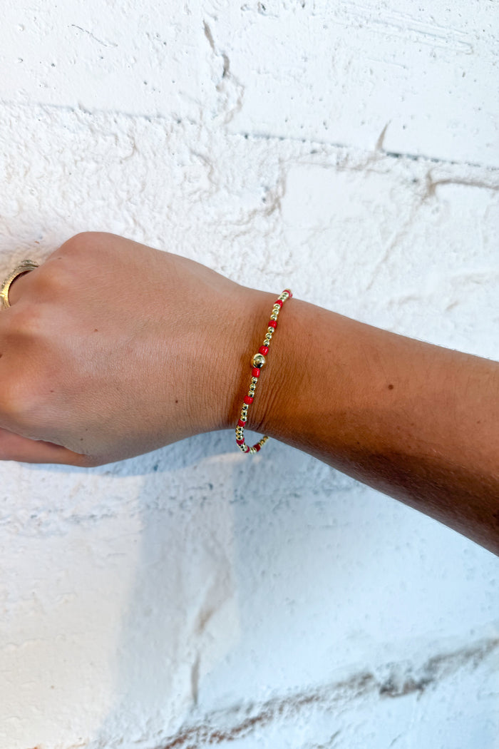 Mini Beaded Stainless Steel Bracelet, dallas boutique, bracelet, bracelets, adeline boutique, boutique