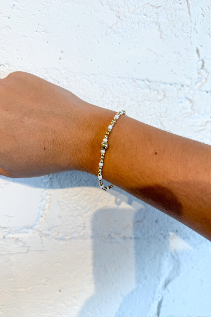Mini Beaded Stainless Steel Bracelet, dallas boutique, bracelet, bracelets, adeline boutique, boutique