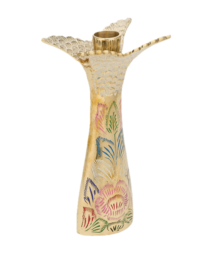 Miracle Fish Brass Candle Holder - Large