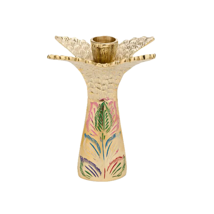 Miracle Fish Brass Candle Holder - Small
