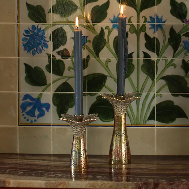 Miracle Fish Brass Candle Holder - Small