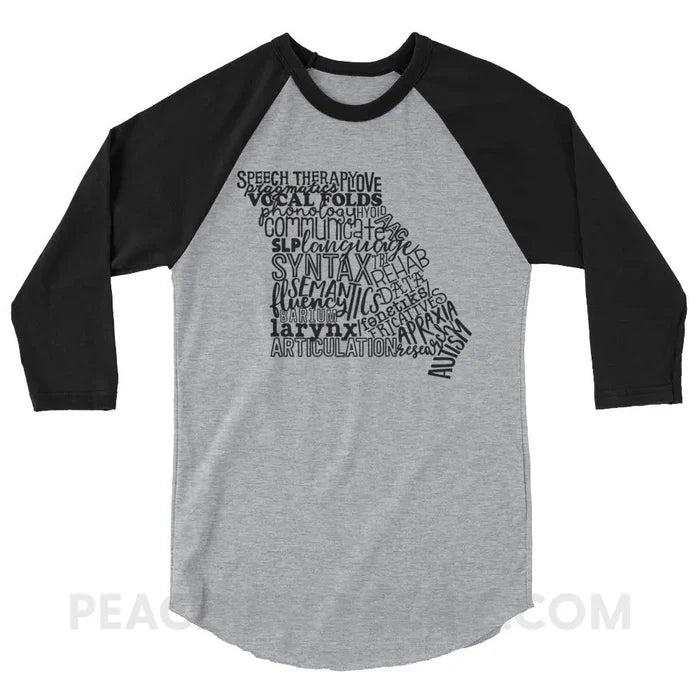 Missouri SLP Baseball Tee - Heather Grey/Black / XS - T-Shirts & Tops peachiespeechie.com