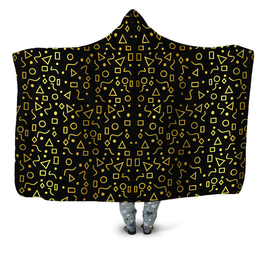 Mod Gold Shapes Hooded Blanket Sartoris Art Epic Hoodie