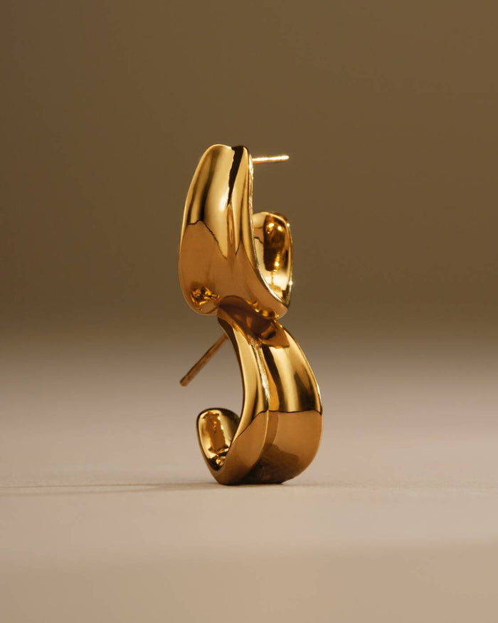 Molten Luxe Waterproof Gold Hoop Earrings