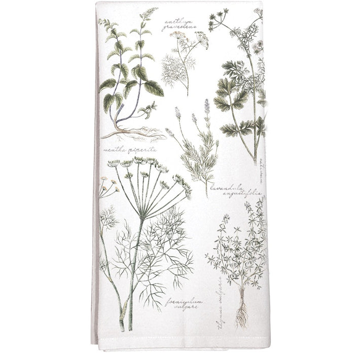 Montgomery Street Herbs Cotton Flour Sack Dish Towel