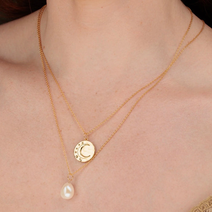 Moon Phase Necklace with Slider Clasp