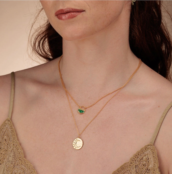 Moon Phase Necklace with Slider Clasp