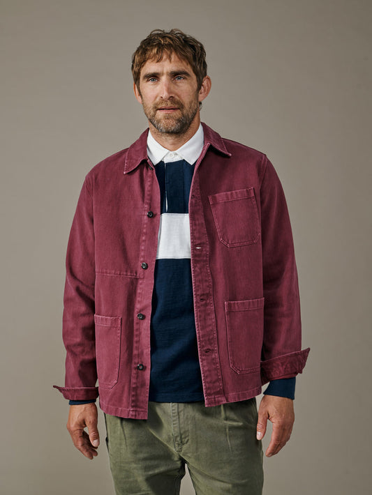 Aubin Oxblood Mortlake Worker Jacket | Jackets