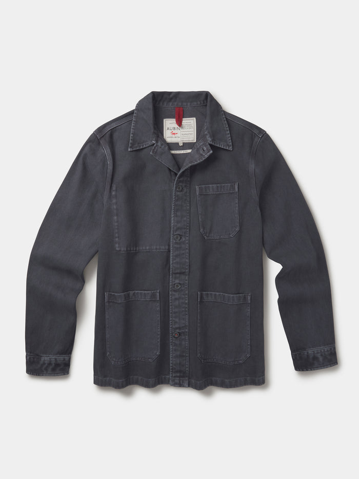 Aubin Washed Black Mortlake Worker Jacket | Jackets