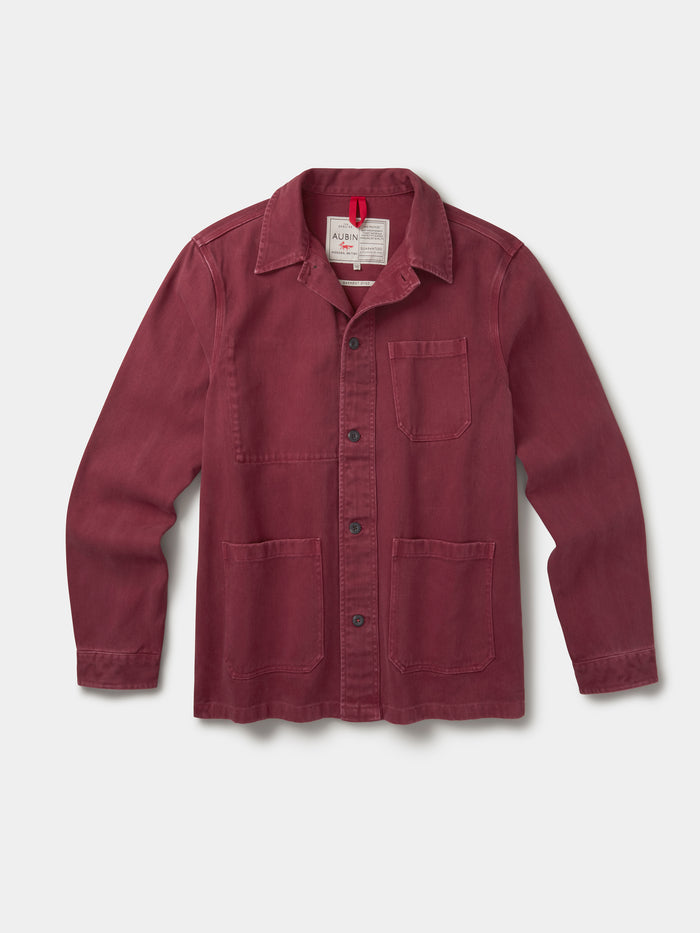 Aubin Oxblood Mortlake Worker Jacket | Jackets