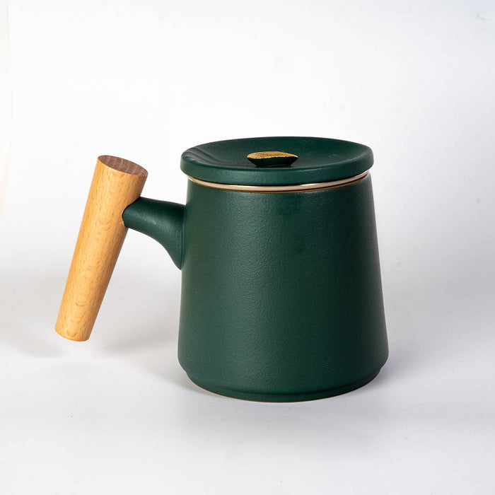 Mountain Range Green Infuser Mug & Lid