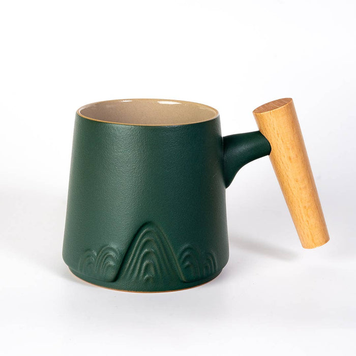 Mountain Range Green Infuser Mug & Lid