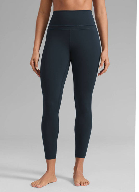 CRZ YOGA Women's Yoga Train High Rise Nakedfeel Leggings 25" 7/8 Pants True Navy