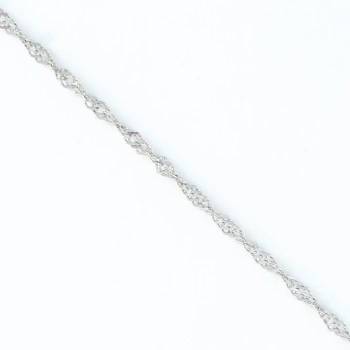 Narelle Silver Twisted Chain 16" Waterproof Necklace