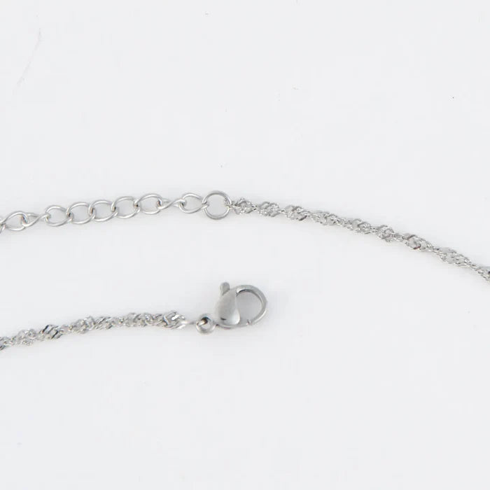 Narelle Silver Twisted Chain 16" Waterproof Necklace
